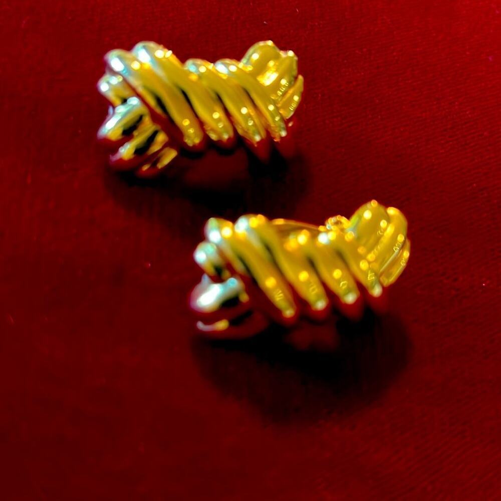 Vintage Large Clip On Earrings